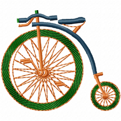 Bicycle Embroidery Design 2